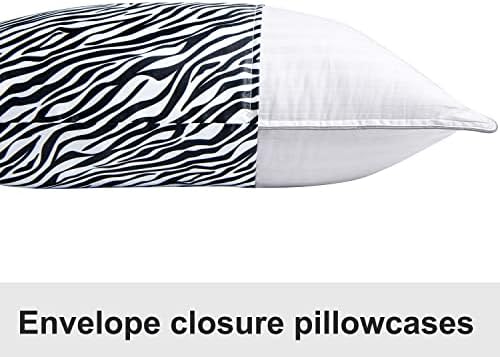 NTBAY Queen Satin Zebra Printed Pillowcases - Image 4