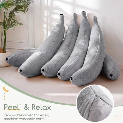 HIGOGOGO Banana Shape Memory Foam Body Pillow, Novelty Soft Long Stuffed Pillow - Image 5