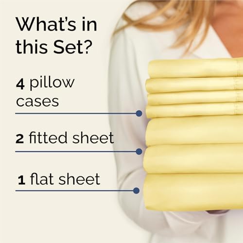 Split King 7 Piece Bed Sheet Set - Image 2