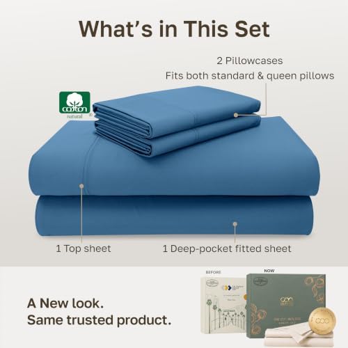 California Design Den Luxury 600 Thread Count Cotton Sheets Full Set - Image 3