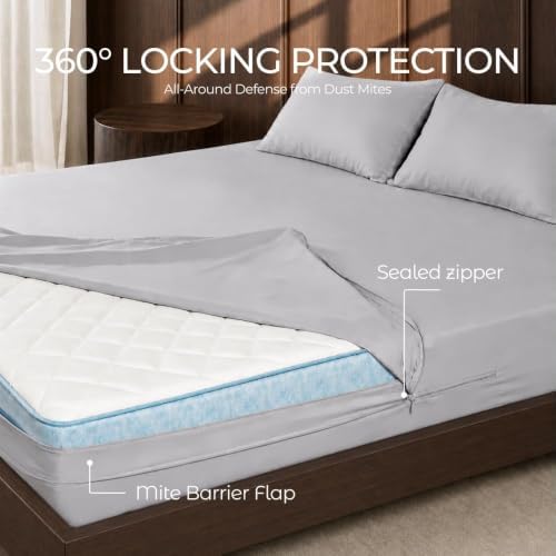 FAUNNA 100% Cotton Mattress Encasement Bed Bug Dust Mite Cover, Twin 8 - Image 4