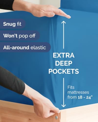 CGK Linens 2 Pack Extra Deep Twin Fitted Sheets - Image 2