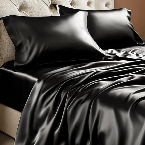 BEDELITE Satin Sheets Twin XL Size Bed Set, 3 Pieces by BEDELITE