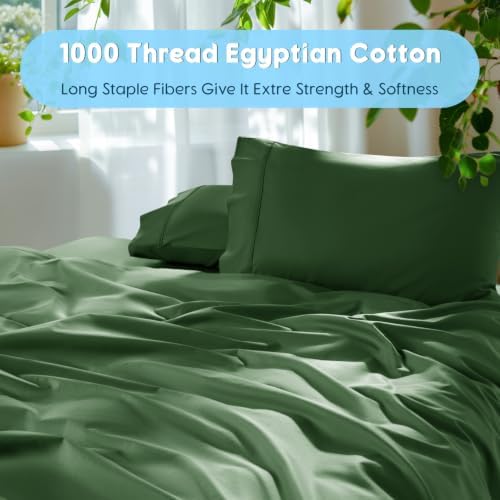SONORO KATE 1000 Series 100% Egyptian Cotton King Sheets, Extra Deep Pocket - Image 3