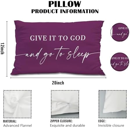 Knibeo Give It to God and Go to Sleep, Decorative Pillows Cover - Image 6