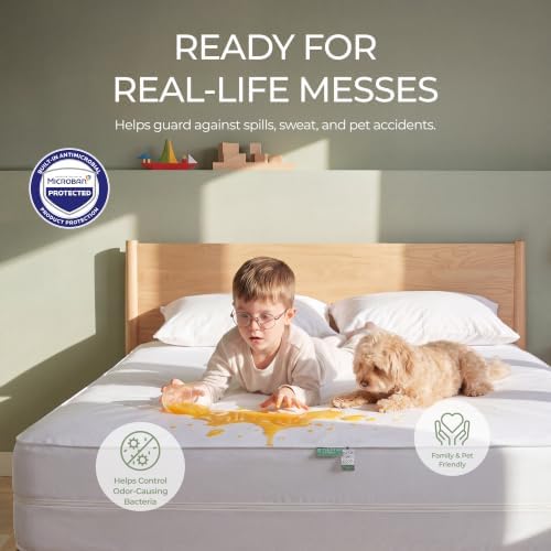 100% Cotton Waterproof Mattress Encasement, Bed Bug & Dust Mite Proof Cover - Image 3