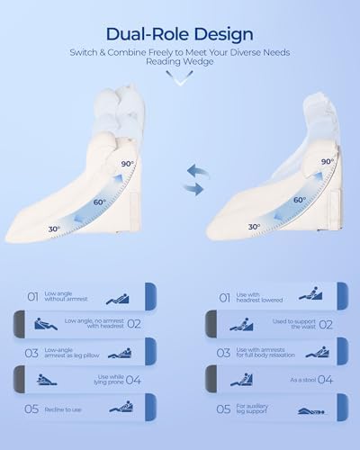 Kayfia Reading Pillow, 30-90° Stepless Adjust Angle & Height - Image 6