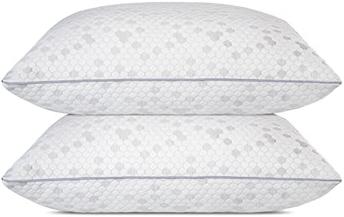 HIMOON Shredded Memory Foam Pillows, Medium Firm Standard Size Pillows 2 Pack by HIMOON