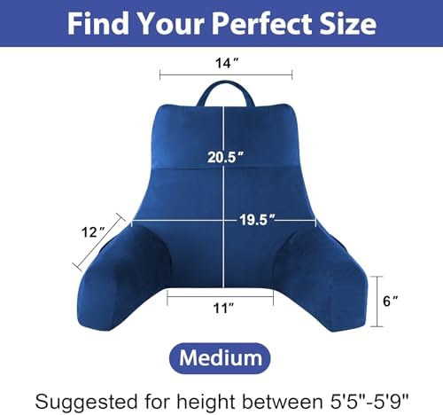 IPYNBAP Back Pillow for Bed Sitting up, Reading Pillow, 20 Inch - Image 2