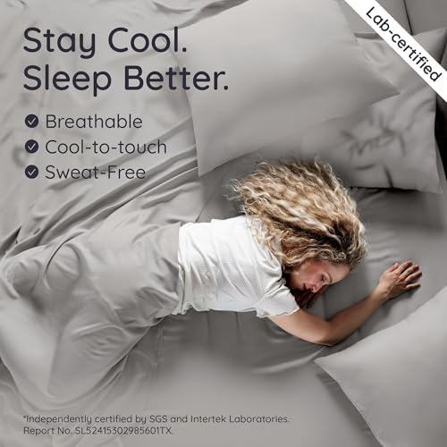 Bambaw 100% Viscose Derived from Bamboo Fitted Sheet Full Size, Cooling Fitted - Image 3