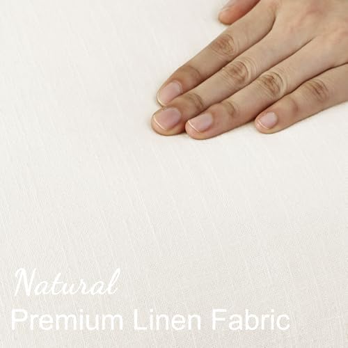 decorUhome Linen Fringe Cream White Throw Pillow Covers 12x20 Set of 2 - Image 3