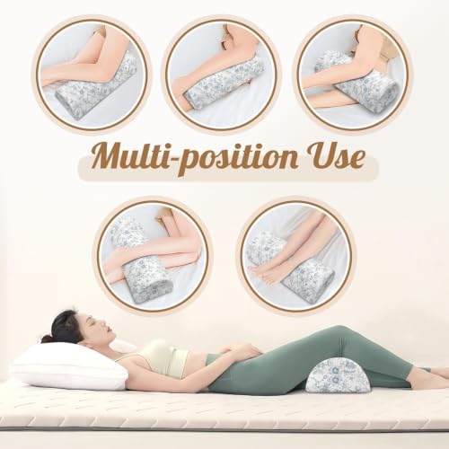 Knee Pillow for Back Sleeping – Half Moon Bolster Pillow for Under Knee While - Image 6