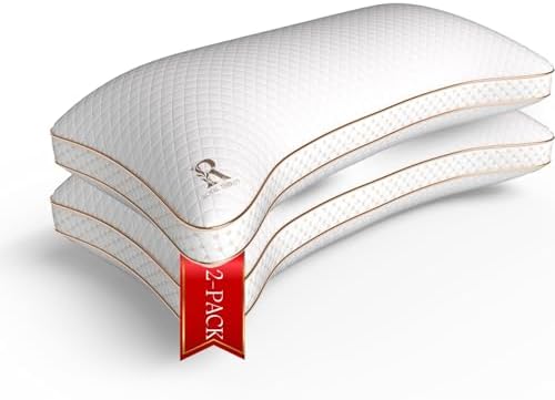 Royal Therapy Queen 2-Pack Memory Foam Pillow, Adjustable Shredded Odor-Free by ROYALTHERAPY