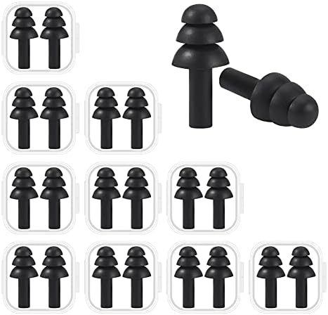 10 Pairs Noise Cancelling Ear Plugs, Premium Soft Silicone, Waterproof by BUYBUYGO