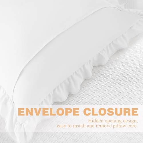 KKJIAF 2 Pack Ruffle Pillow Cases 18x18 Inches - Image 6