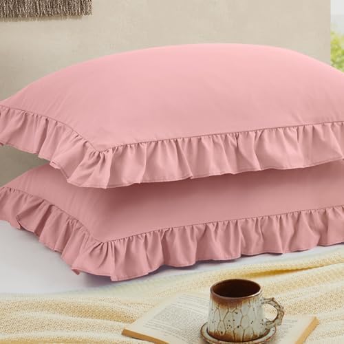 Ruffled Pillow Cases, Queen 20"x30" by Cobedzy