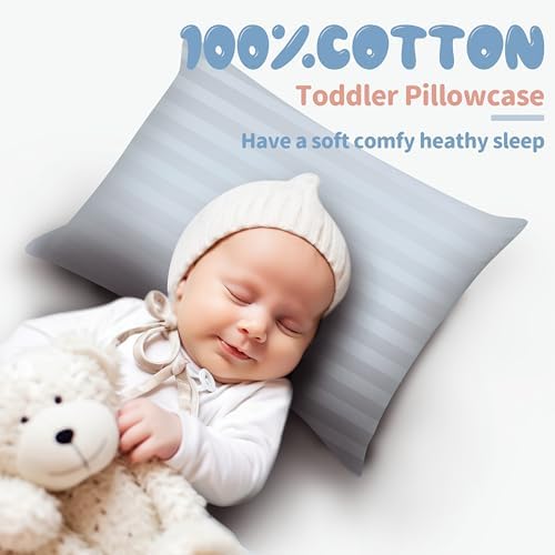 100% Egyptian Cotton Toddler Pillowcases Set of 4 - Image 2