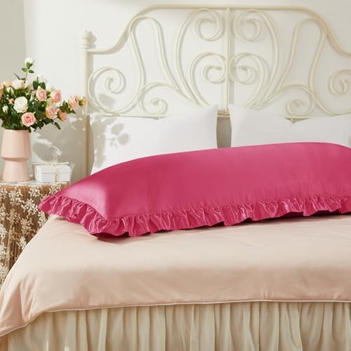 Peach Red Satin Pillowcases Body Pillow - Image 3