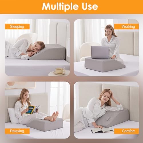 Ruqmuis Leg Elevation Pillow for After Surgery, 10inch Foam Leg Elevating - Image 4