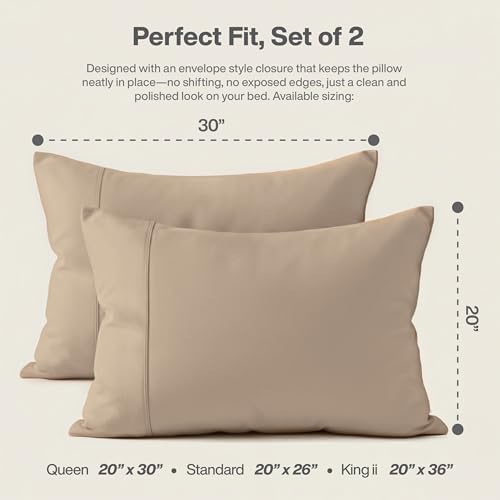 QUEENSBAY Queen Pillow Cases Set of 2, Microfiber Cooling Pillowcases, Soft - Image 4