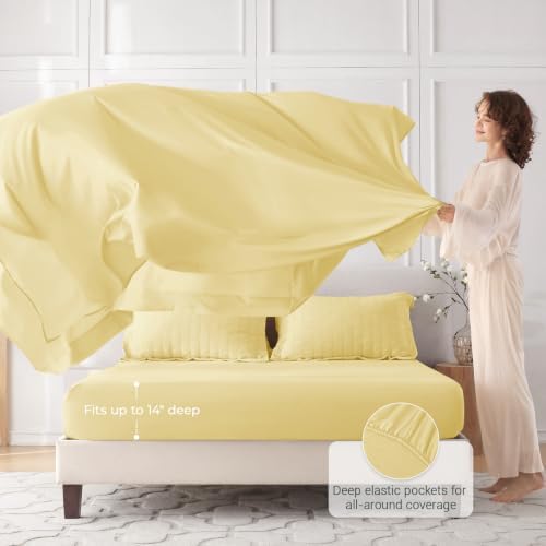 MUXHOMO 7 Pieces Oversized Queen Comforter Set, Seersucker Bed in a Bag - Image 3