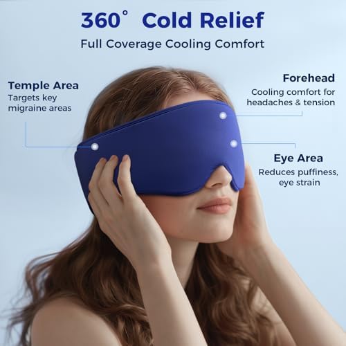 2 Pack Cooling Gel Eye Mask for Puffy Eyes, Migraine Relief, FSA Eligible - Image 4