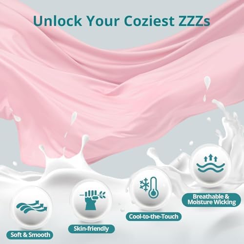 Cooling Pregnancy Pillows for Sleeping, Light Pink - Image 4