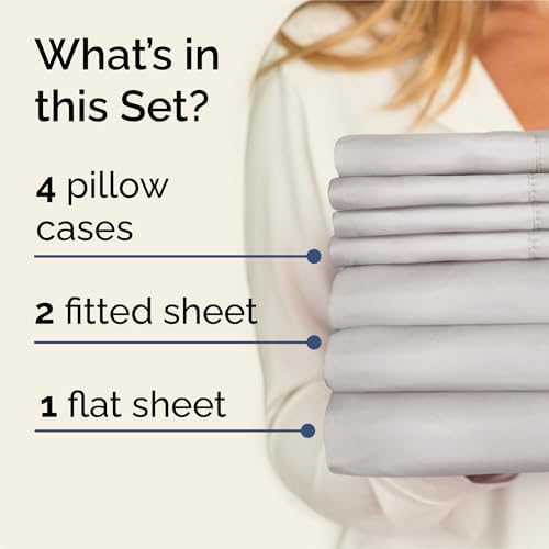 Split King 7 Piece Bed Sheet Set - Image 2
