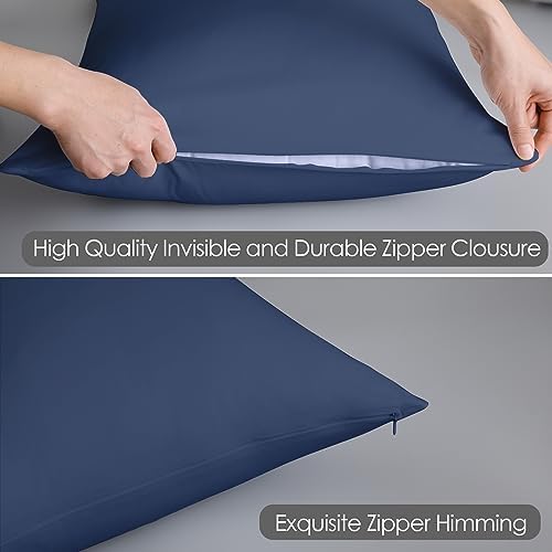 100% Egyptian Cotton Pillow Protectors Set of 2 King Size - Image 4