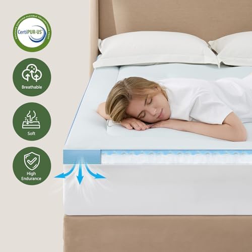 Hansleep RV Short Queen Mattress Topper Memorry Foam, Camping Queen Foam - Image 3