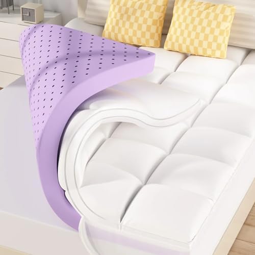 SINWEEK Dual Layer 5 Inch Memory Foam Mattress Topper Twin Size, 2 Inch Gel by SINWEEK
