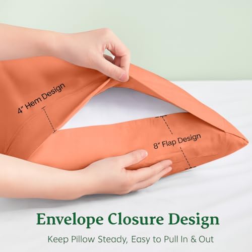 Cotton Delight Organic Cotton Body Pillow Cover 20x60 – 600 Thread Count Sateen - Image 3