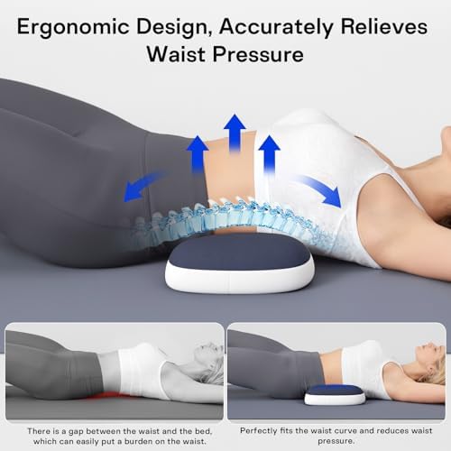 Lumbar Support Pillow for Bed, Memory Foam Pillow for Back Pain Relief - Image 4