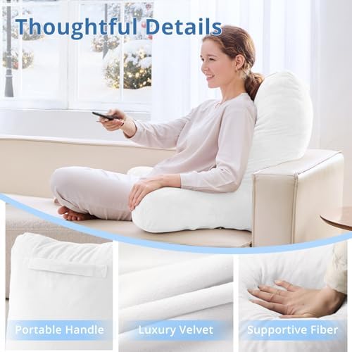 Sasttie Reading Pillow for Bed, Back Pillow for Sitting Up - Image 4