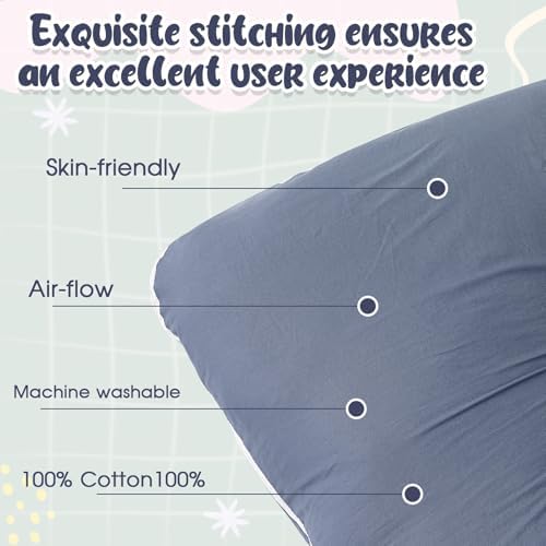 Hahafelt 3 Pcs U-Shaped Pregnancy Pillow Cover - Image 3