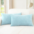 CaliTime Decorative Throw Pillow Covers 26 X 16 Inches Light Blue Grey by CaliTime