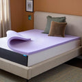 Lucid® 2" Lavender Memory Foam Mattress Topper – CertiPUR-US® by Lucid