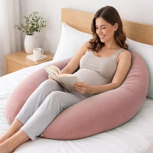 Pregnancy Pillow for Side Sleeping, 74 Inch C Shaped Long Body Pillow, Sleep - Image 6