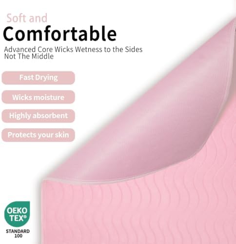 Accompagner Incontinence Bed Pads Washable Waterproof Underpads 36"x54" 4pc - Image 2