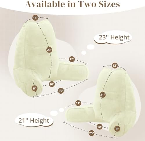 Sasttie Reading Pillow for Bed, Back Pillow for Sitting Up - Image 2