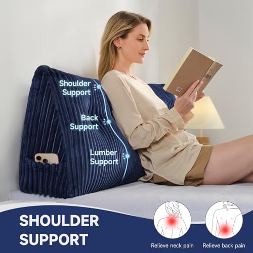 Z-hom Large Headboard Pillow Full, NO ROLL Pillow, Wedge Pillow Headboard - Image 2