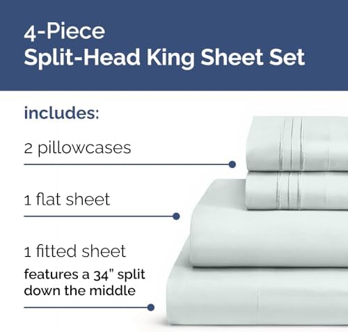 Flex Top Split Head King 4 Piece Sheet Set - Image 3