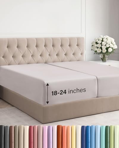 CGK Linens Extra Deep Split King Fitted Sheet Only by CGKUnlimited