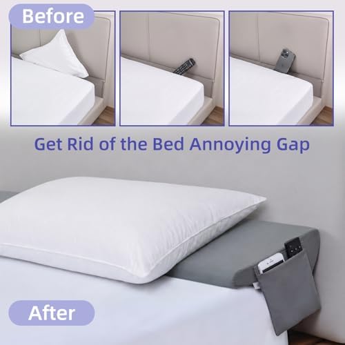 Vekkia Bed Wedge Pillow for Headboard Gap, Queen 60"x10"x8" - Image 5
