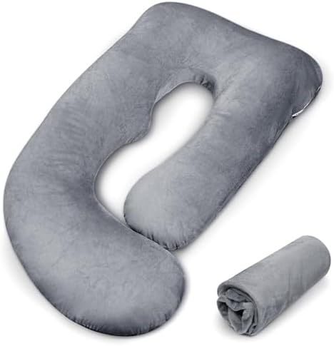 Pregnancy Pillow Cover J-shaped Replacement Pillowcase, Soft Full Body Pillow by GFU