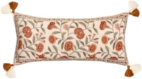ISAENNE French Elegant Linen Rectangle Throw Pillow Cover by Isaennehomedecoration