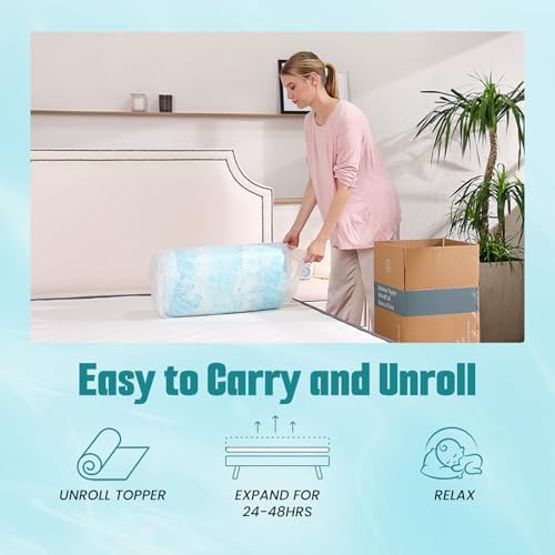 2 Inch Mattress Toppers Memory Foam Cooling Gel Infused - Image 6