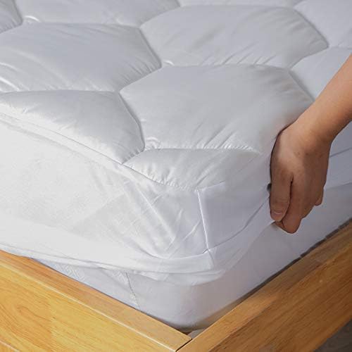Favorland Cal King Mattress Pad, 8-21" Deep Pocket Protector Ultra Soft Quilted - Image 4