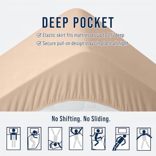 OLANLY Queen Quilted Fitted Mattress Pad, Down Alternative Fill - Image 5