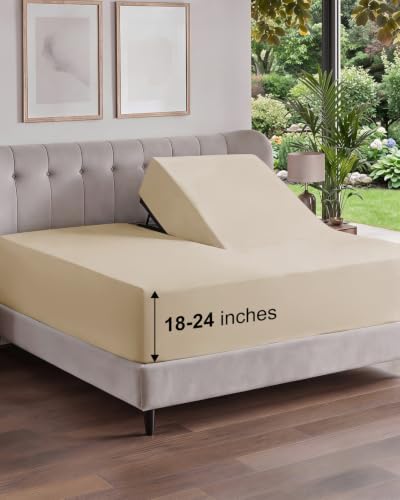 CGK Linens Extra Deep Flex Top Split Head King Fitted Sheet Only by CGKUnlimited
